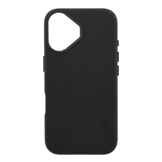 Pouzdro Leather Frame s podporou MagSafe iPhone 16 - černé