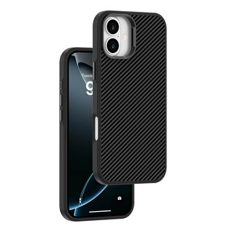 Pouzdro Platinum Carbon s podporou MagSafe iPhone 16 - černé