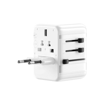 Univerzální cestovní síťová nabíječka GaN 20W (světová) - bílá
