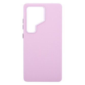 Pouzdro Leather Frame s podporou MagSafe Samsung Galaxy S25 5G - růžové