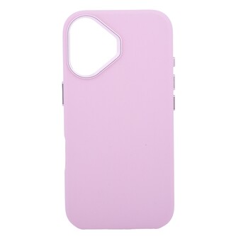 Pouzdro Leather Frame s podporou MagSafe iPhone 16 - růžové