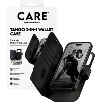 PanzerGlass® CARE Tango 2v1 Wallet pouzdro s MagSafe Apple iPhone 17 Pro Max černé