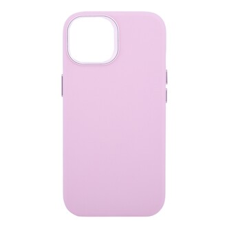 Pouzdro Leather Frame s podporou MagSafe iPhone 15 - růžové