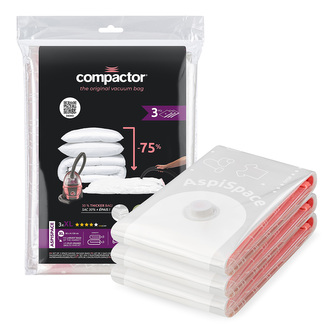 Sada 3ks vakuových úložných sáčků Compactor Bag Aspispace XL 140 litrů, 80 x 130 cm
