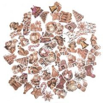 Naklejki winylowe Boże Narodzenie 4-6cm 64szt