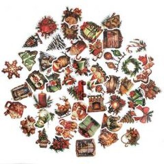 Naklejki winylowe Boże Narodzenie 4-6cm 50szt