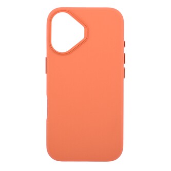 Pouzdro Leather Frame s podporou MagSafe iPhone 16 - oranžové Pouzdro Leather Frame s podporou MagSafe iPhone 16 - oranžové