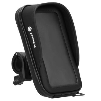 Taška na řídítka kola s pouzdrem na telefon SPRINGOS BA0093 černá