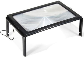 Čtecí lupa A4 v rámečku s LED světlem TIPA 2121