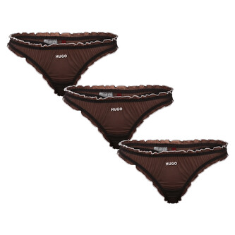 3PACK dámská tanga HUGO černá (50550109 001) S