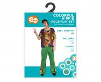 Strój dla dorosłych Kolorowy Hipis rozm. 56