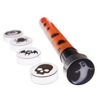 Latarka z nakładkami halloweenowe wzory Latarka z nakładkami halloweenowe wzory