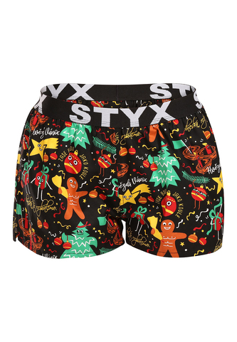 Dámské trenky Styx art sportovní guma Vánoce ozdoby (T1754) XXL