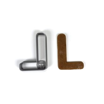 Písmeno L zaoblené hrany (7cm) vykrajovátko/formička Písmeno L zaoblené hrany (7cm) vykrajovátko/formička