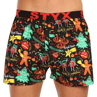Pánské trenky Styx art sportovní guma Vánoce ozdoby (B1754) M