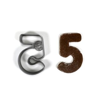 Číslo 5 zaoblené hrany (7cm) vykrajovátko/formička