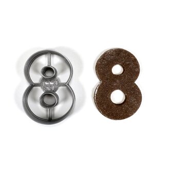 Číslo 8 zaoblené hrany (7cm) vykrajovátko/formička