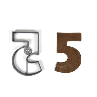 Číslo 5 (11cm) vykrajovátko/formička