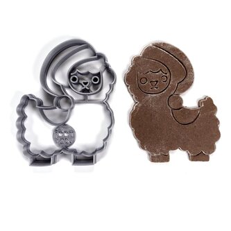 Zimní lama s čepicí vykrajovátko/formička