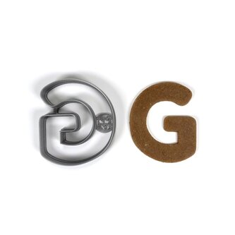 Písmeno G zaoblené hrany (7cm) vykrajovátko/formička