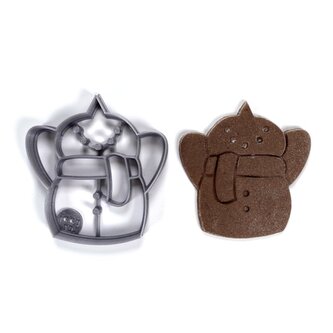 Sněhulák vzhlížející vzhůru vykrajovátko/formička