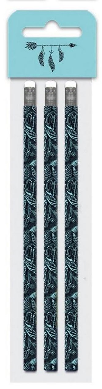 Ołówek drewniany Fashion piórko bls 3szt