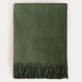 Koc | FINNS | ombre miękki zielony z frędzlami | 130x170 cm | 750564