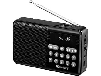 Sandberg reproduktor FM radio + Bluetooth, dobíjecí, 15 h, 5 W, černá