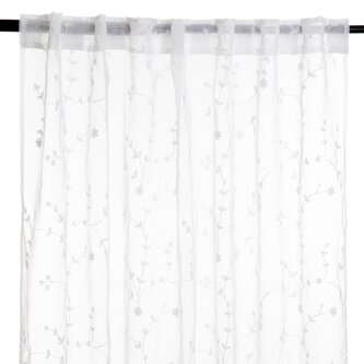 Firanka | MOSSIA | woalowa z haftem w liście | 140x250 cm | 856797