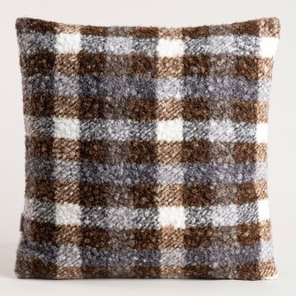 Poszewka | BARNA | w kratę | 45x45cm | 749506 Poszewka | BARNA | w kratę | 45x45cm | 749506