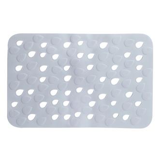 Spirella protiskluzová podložka do vany DROPS, šedá PVC, 53 x 35 cm