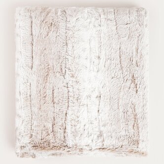 Koc | MART | z imitacji króliczego futra beżowy | 150x200 cm | 750571