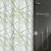 Elements by Spirella sprchový závěs FORES, bílo-zelený, 180 x 200 cm, polyester