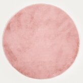 Dywan | FALEN | z imitacji futra okrągły różowy | 90 cm | 750526