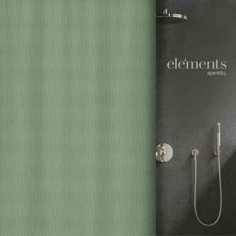 Elements by Spirella sprchový závěs MERA, zelený, 180 x 200 cm, polyester