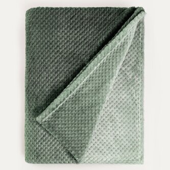 Koc | GALEN | gruby zielony z efektem ombre | 150x200 cm | 750557