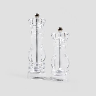Zestaw młynków | HALLAIS | 2 szt., akrylowe | 20cm i 16cm | 729720