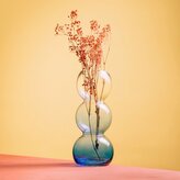 Wazon | VAZIA | szklany niebieski transparentny | 8x25cm | 726804
