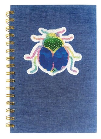 Notes na spirali A5 Jeans Skarabeusz