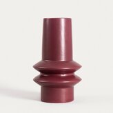 Wazon | SONLUNE | ceramiczny bordowy | 22x12,7 cm | 751455