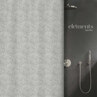 Elements by Spirella sprchový závěs ILO, vzorovaný, antracitový, 180 x 200 cm, polyester