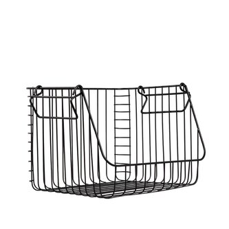 Kosz | EYRE | metalowy czarny wysoki | 29x21 cm | 730832