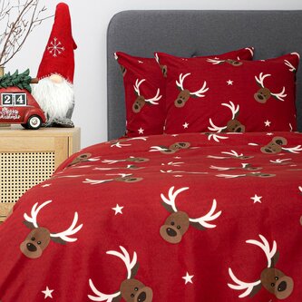 Pościel | REINDEER | z mikrofibry w renifery | 160x200 cm + 2 x 50x60 cm | XM22 806655
