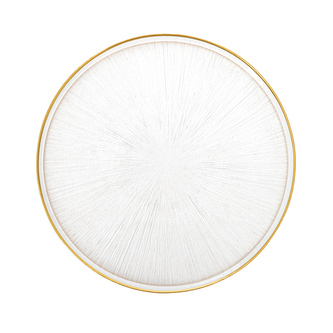 Talerz | MONZE | transparentny ze złotą obwódką | 28 cm | 862088