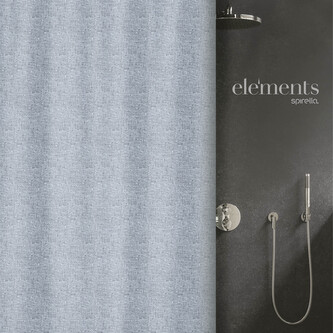 Elements by Spirella sprchový závěs ILO, šedý, 180 x 200 cm, polyester