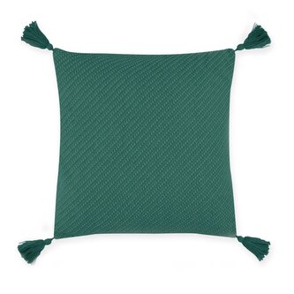 Poszewka MORRIS z frędzlami zielona 45x45 cm Poszewka MORRIS z frędzlami zielona 45x45 cm