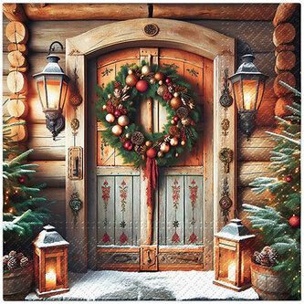 Ubrousky PAW Dekor L (20ks) Doorway to Christmas