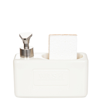 Dozownik JASAI śmietankowy z gąbka 18x16 cm