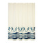 MSV sprchový závěs ZANZIBAR, obrázkový motiv, béžový, 180 x 200 cm, polyester, s kroužky