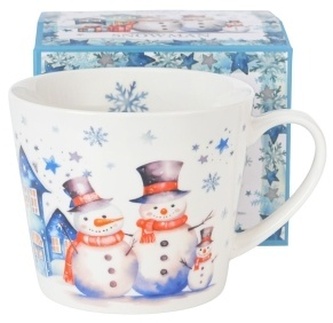 Porcelánový hrnek v dárkové krabičce Snowman 600 ml